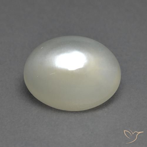 Pietra di luna Bianco caldo naturale da 1.86 ct, Ovale, Trasparente
