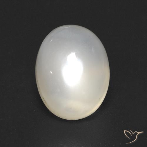 Pietra di luna Bianco naturale da 2.08 ct, Ovale, Trasparente