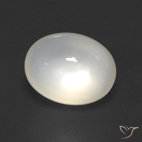 2.42ct Naturale Bianco Pietra di luna, Ovale, Trasparente
