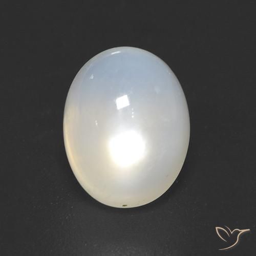 Pietra di luna Bianco crema naturale da 2.08 ct, Ovale, Trasparente