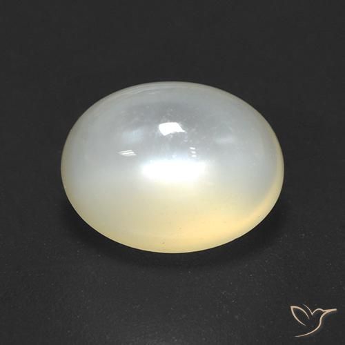2.20ct Naturale Bianco crema Pietra di luna, Ovale, Traslucido