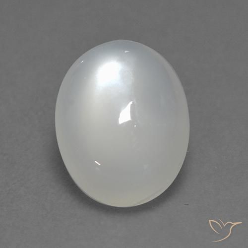 Pietra di luna Bianco traslucido naturale da 1.88 ct, Taglio ovale, Trasparente