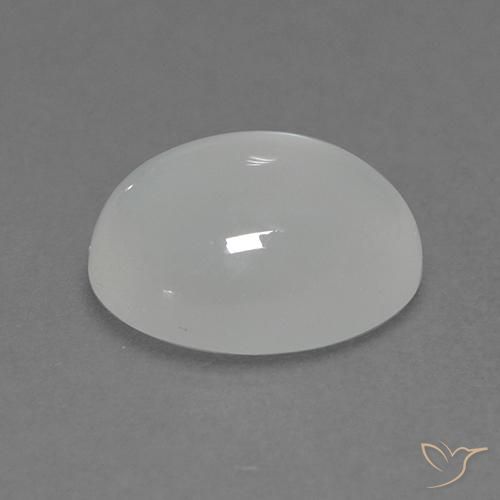 Pietra di luna Bianco traslucido naturale da 1.88 ct, Taglio ovale, Trasparente
