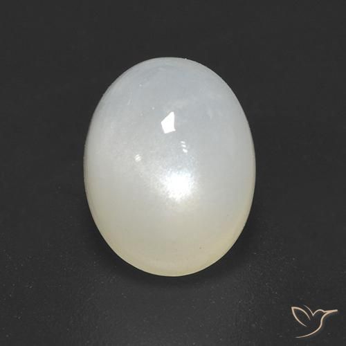 2.40ct Naturale Bianco crema Pietra di luna, Ovale, Traslucido