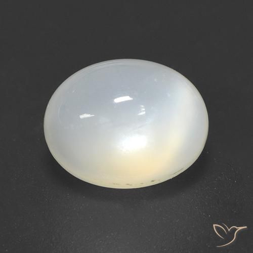 2.20ct Naturale Bianco Pietra di luna, Ovale, Trasparente