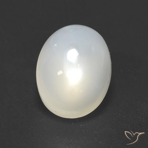 Pietra di luna Bianco naturale da 2.20 ct, Ovale, Trasparente