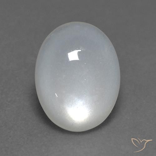 Pietra di luna Bianco traslucido naturale da 1.49 ct, Ovale, Trasparente