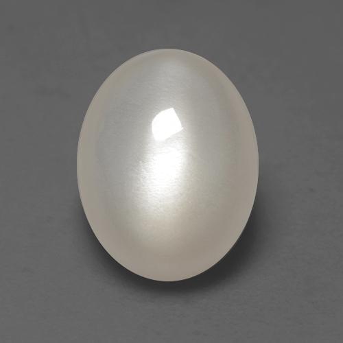 Pietra di luna naturale bianco da 2,22 ct, taglio ovale, traslucido
