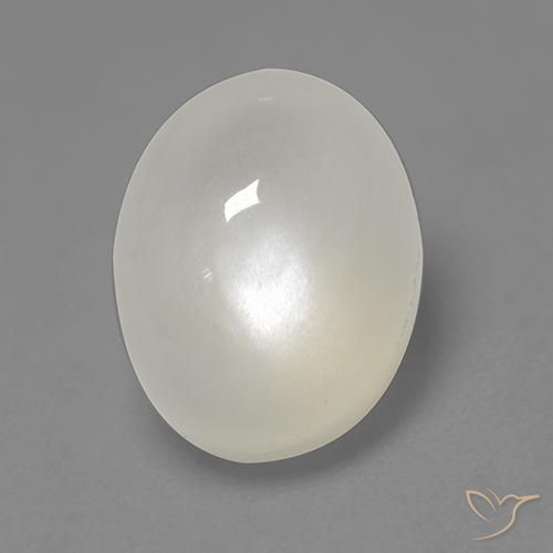Pietra di luna Bianco crema naturale da 2.31 ct, Ovale, Traslucido