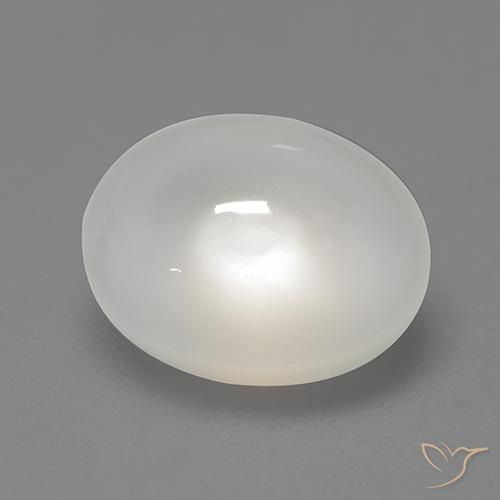 Pietra di luna Bianco naturale da 2.11 ct, Ovale, Traslucido