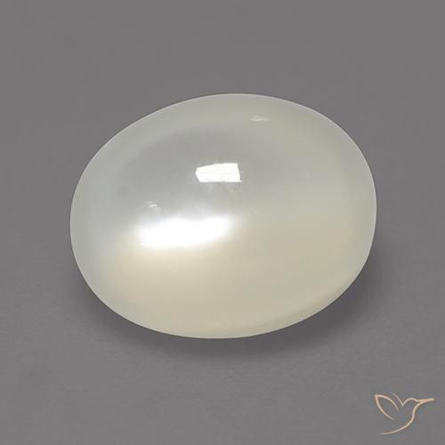 Pietra di luna Bianco naturale da 2.17 ct, Ovale, Traslucido