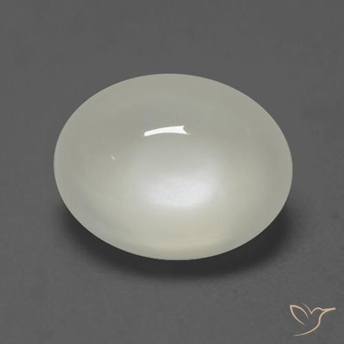 Pietra di luna bianco perla naturale da 2.03 ct, Ovale, Trasparente