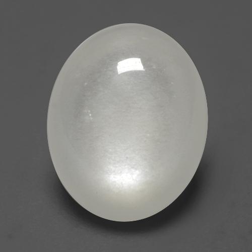 Pietra di luna naturale bianco da 2,43 ct, taglio ovale, traslucido