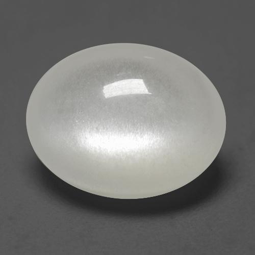 Pietra di luna naturale bianco da 2,43 ct, taglio ovale, traslucido