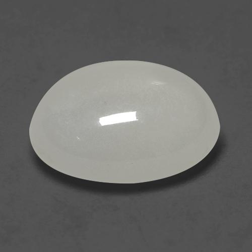 Pietra di luna naturale bianco da 2,43 ct, taglio ovale, traslucido
