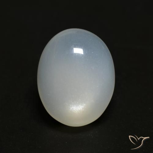 3.73ct Naturale Bianco traslucido Pietra di luna, Ovale, Trasparente