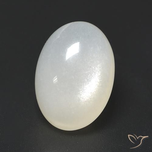 Pietra di luna naturale bianco da 4,23 ct, taglio ovale, traslucido