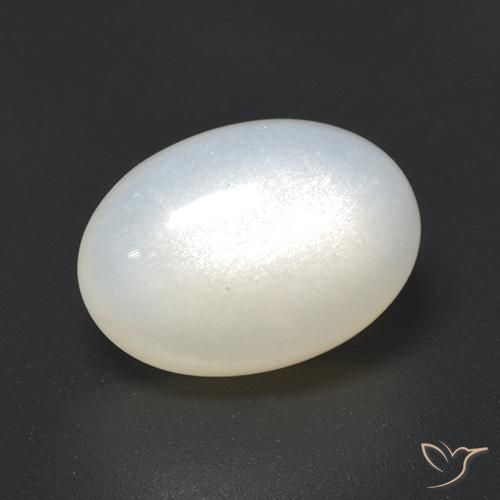 Pietra di luna naturale bianco da 4,23 ct, taglio ovale, traslucido