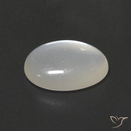 Pietra di luna Bianco traslucido naturale da 1.93 ct, Ovale, Trasparente