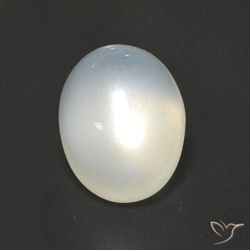 Pietra di luna Bianco traslucido naturale da 2.59 ct, Ovale, Traslucido