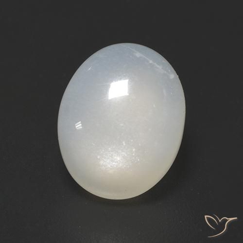 Pietra di luna Bianco traslucido naturale da 2.32 ct, Ovale, Traslucido