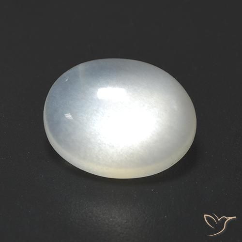 2.33ct Naturale Bianco traslucido Pietra di luna, Ovale, Trasparente