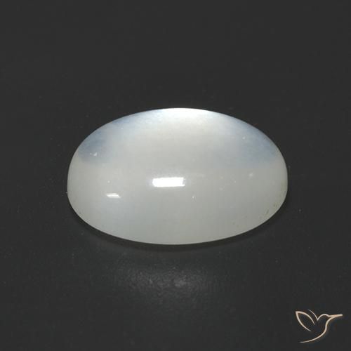 Pietra di luna Bianco traslucido naturale da 2.33 ct, Ovale, Trasparente