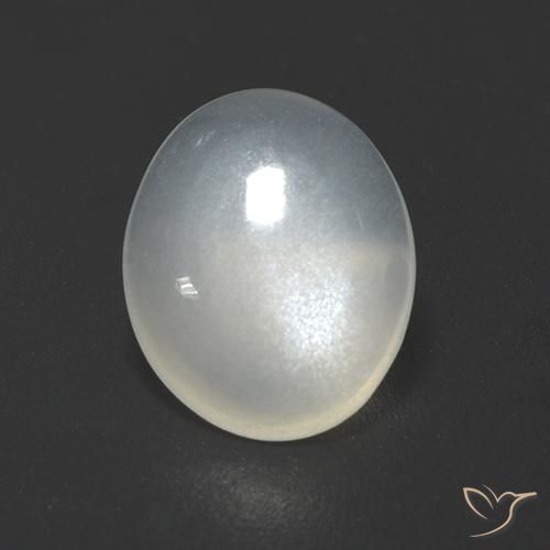 Pietra di luna Bianco naturale da 1.70 ct, Ovale, Trasparente