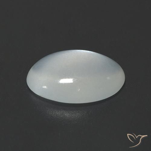 Pietra di luna Bianco naturale da 1.70 ct, Ovale, Trasparente
