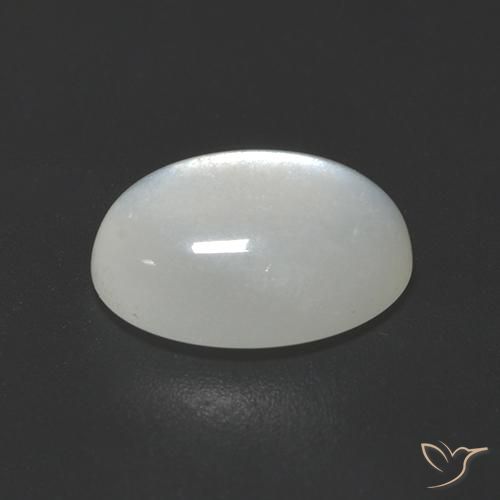 Pietra di luna bianco perla naturale da 2.31 ct, Ovale, Traslucido