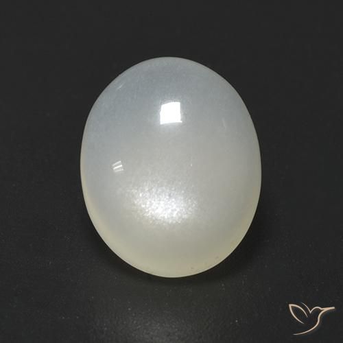 Pietra di luna bianco perla naturale da 2.36 ct, Ovale, Traslucido