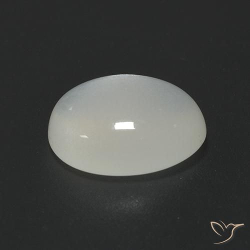 Pietra di luna bianco perla naturale da 2.36 ct, Ovale, Traslucido