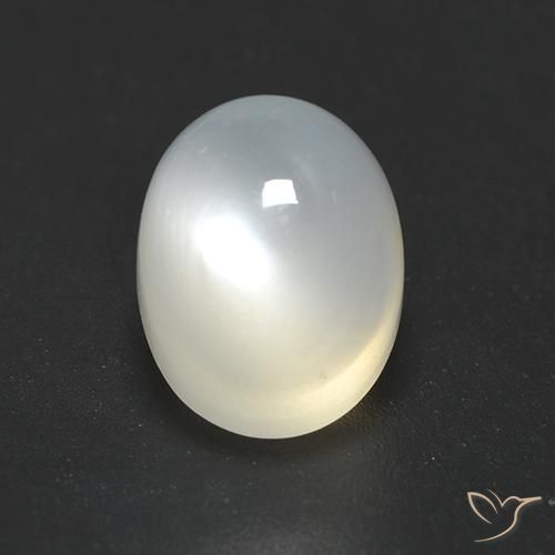 Pietra di luna Bianco caldo naturale da 2.51 ct, Ovale, Traslucido
