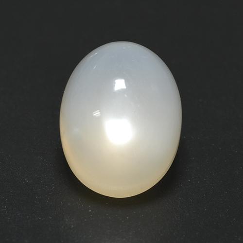 Pietra di luna naturale bianco da 2,19 ct, taglio ovale, traslucido