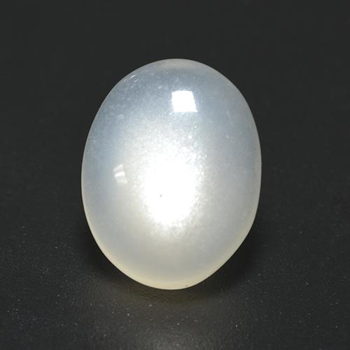 Pietra di luna naturale bianco da 2,25 ct, taglio ovale, traslucido