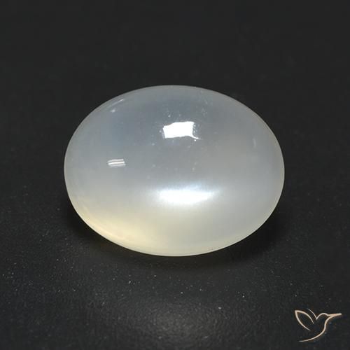 1.65ct Naturale Bianco traslucido Pietra di luna, Ovale, Trasparente