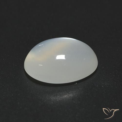 Pietra di luna Bianco traslucido naturale da 1.65 ct, Ovale, Trasparente
