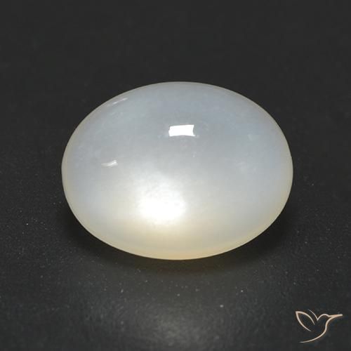 1.70ct Naturale Bianco traslucido Pietra di luna, Ovale, Traslucido
