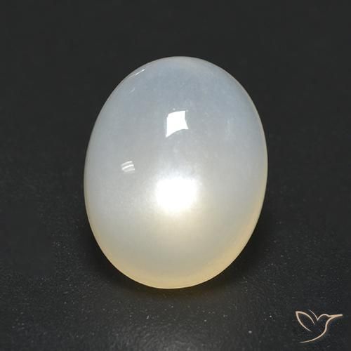 Pietra di luna Bianco traslucido naturale da 1.70 ct, Ovale, Traslucido