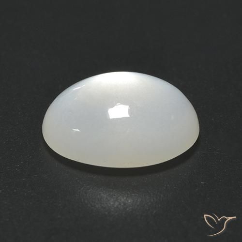 Pietra di luna Bianco traslucido naturale da 1.70 ct, Ovale, Traslucido