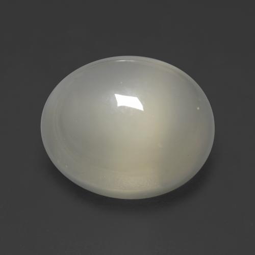 Pietra di luna naturale grigio da 4,22 ct, taglio ovale, trasparente