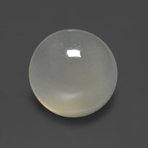 Pietra di luna naturale bianco da 2,26 ct, taglio rotondo, traslucido