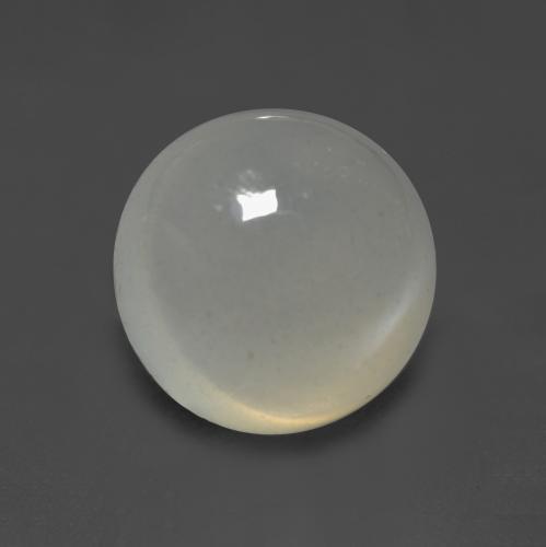 Pietra di luna naturale bianco da 2,26 ct, taglio rotondo, traslucido