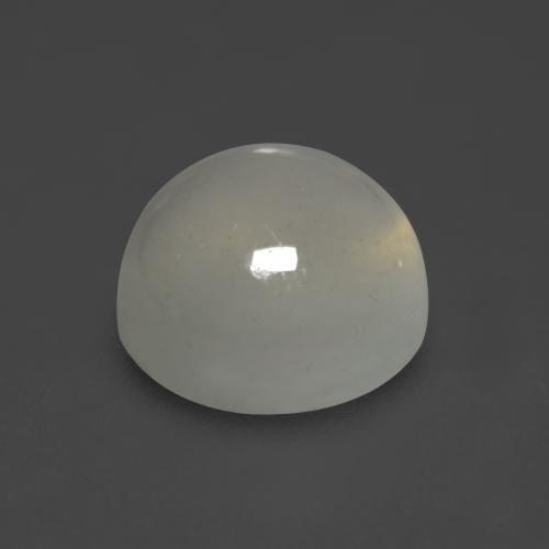 Pietra di luna naturale bianco da 2,26 ct, taglio rotondo, traslucido