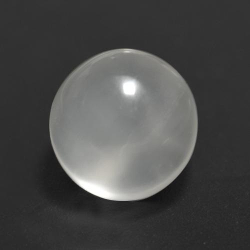 Pietra di luna Bianco traslucido naturale da 2.16 ct, Taglio rotondo, Trasparente