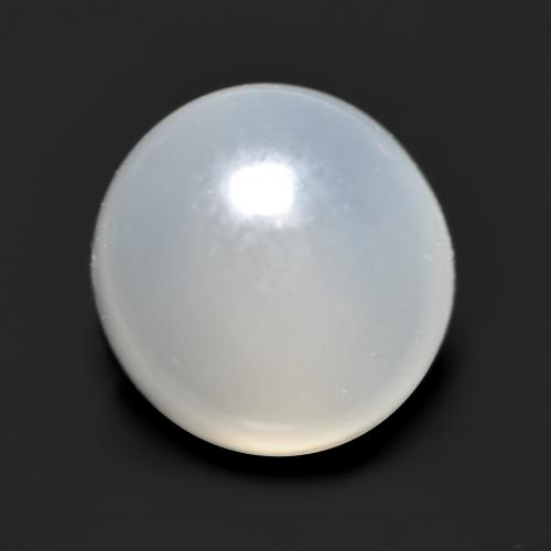 Pietra di luna naturale bianco da 1,38 ct, taglio rotondo, traslucido
