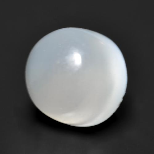 Pietra di luna naturale bianco da 1,38 ct, taglio rotondo, traslucido