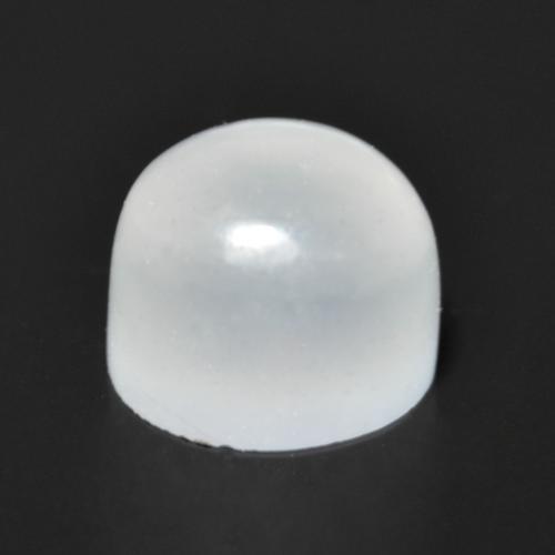 Pietra di luna naturale bianco da 1,38 ct, taglio rotondo, traslucido