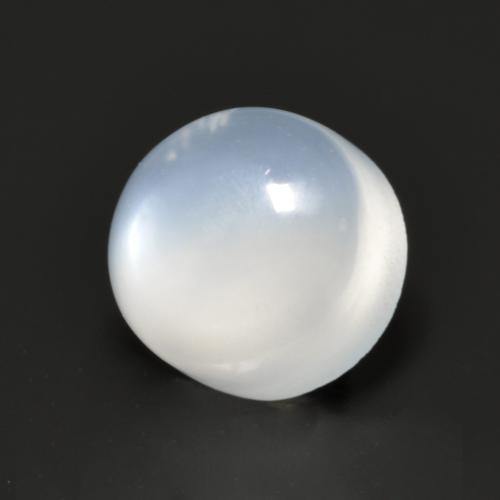 Pietra di luna naturale bianco da 1,45 ct, taglio rotondo, traslucido