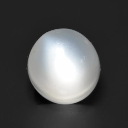 Pietra di luna bianco traslucido naturale da 1,88 ct, taglio rotondo, traslucido